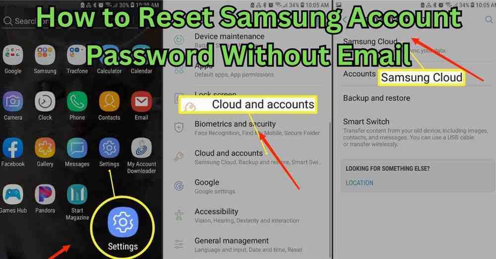 how to reset Samsung account password without email address