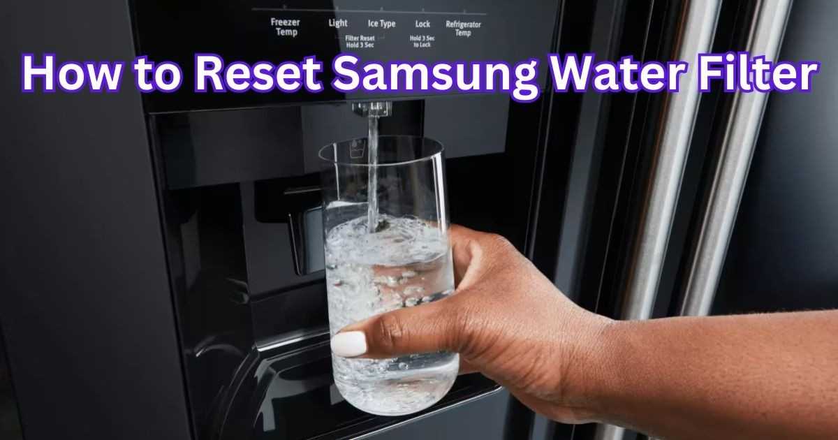 how to reset Samsung water filter