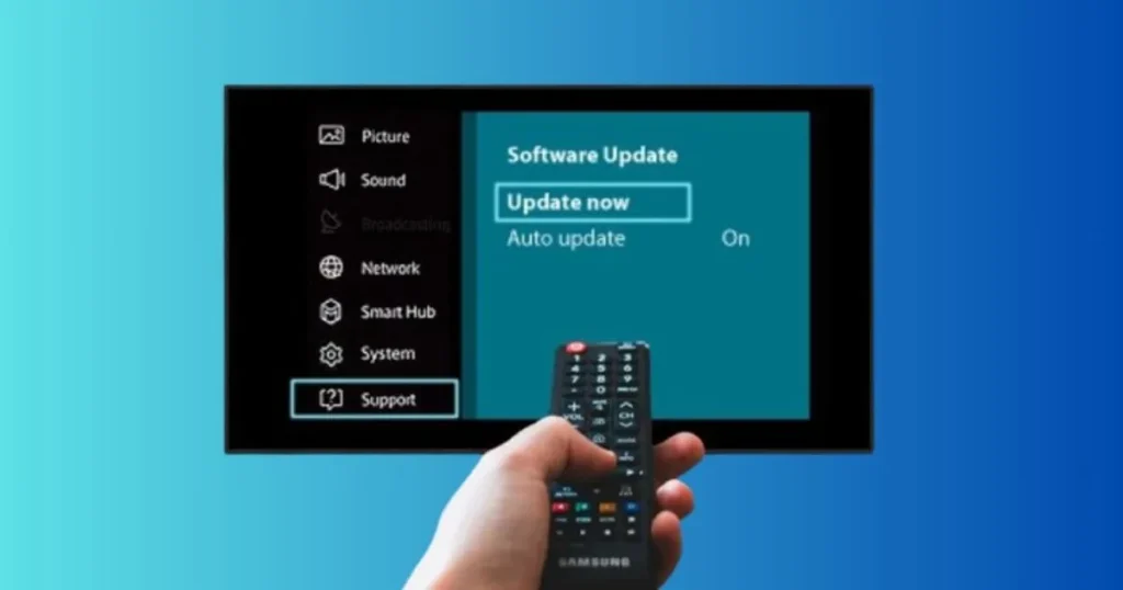 Updating the software of TV