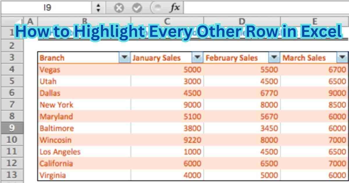 how to highlight every other row in excel