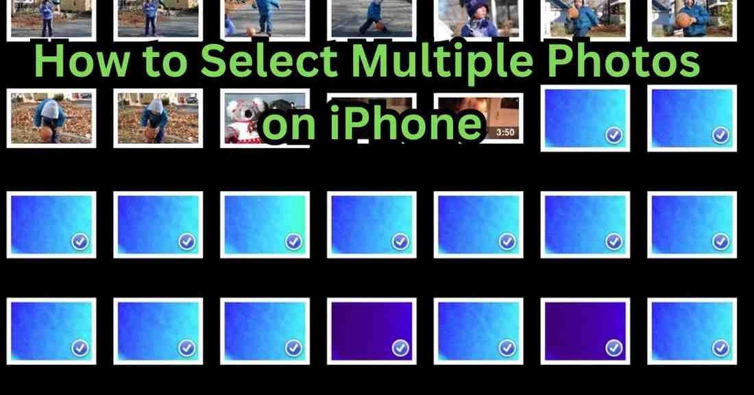 how to select multiple photos in iPhone