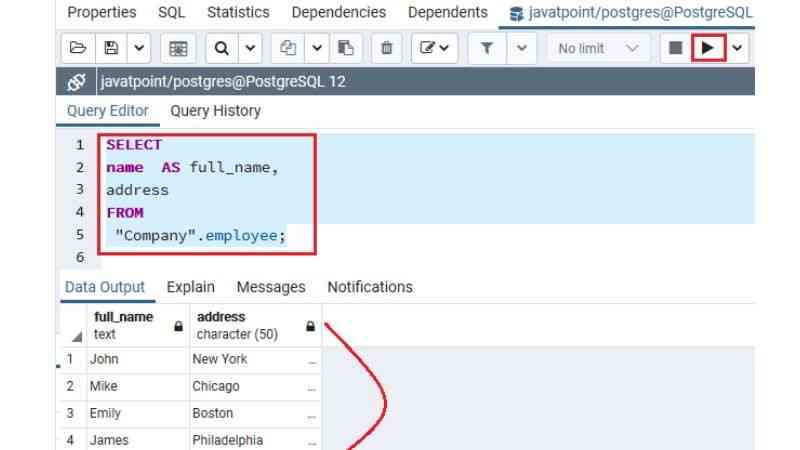 Naming database Postgresql